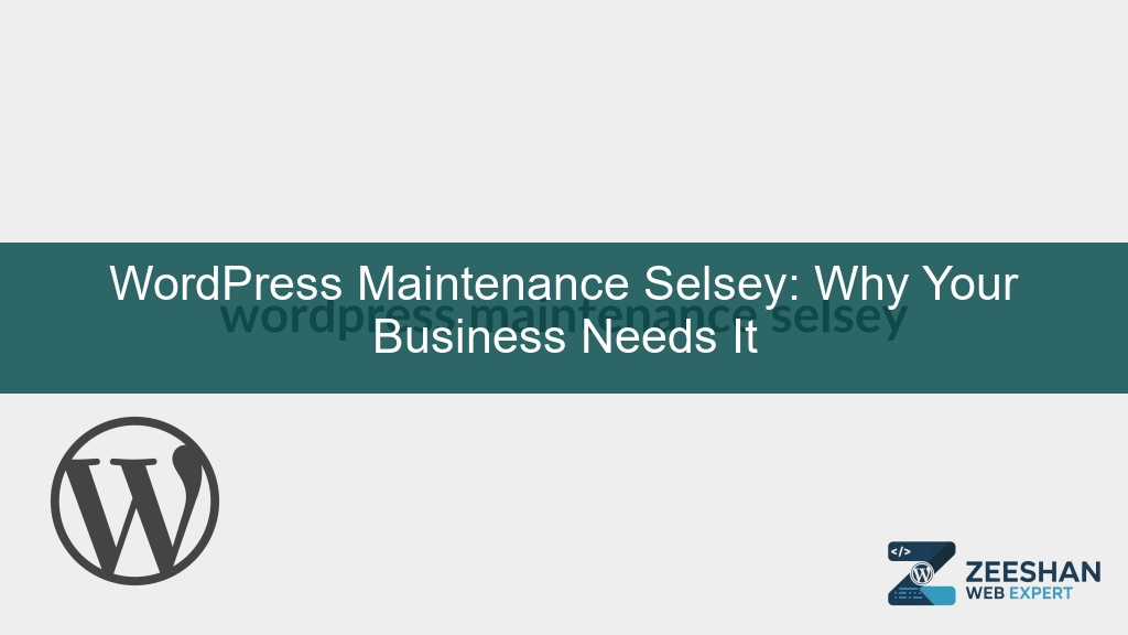 wordpress maintenance selsey - A professional web developer optimizing a WordPress website for a local business in Selsey.