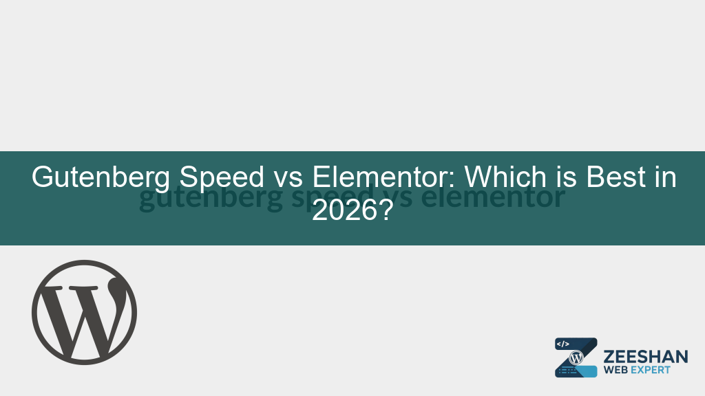 gutenberg speed vs elementor - A split screen comparison of WordPress block editor and Elementor page builder interfaces.