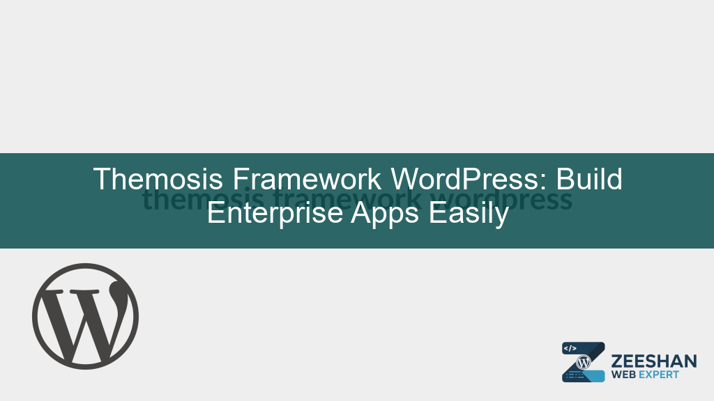 themosis framework wordpress - A professional developer coding an enterprise application using the Themosis framework.