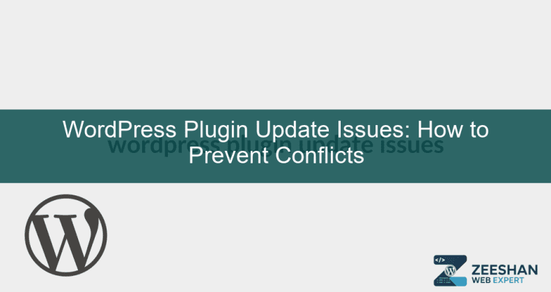 wordpress plugin update issues - A developer troubleshooting a WordPress dashboard with plugin conflict errors on a laptop screen.