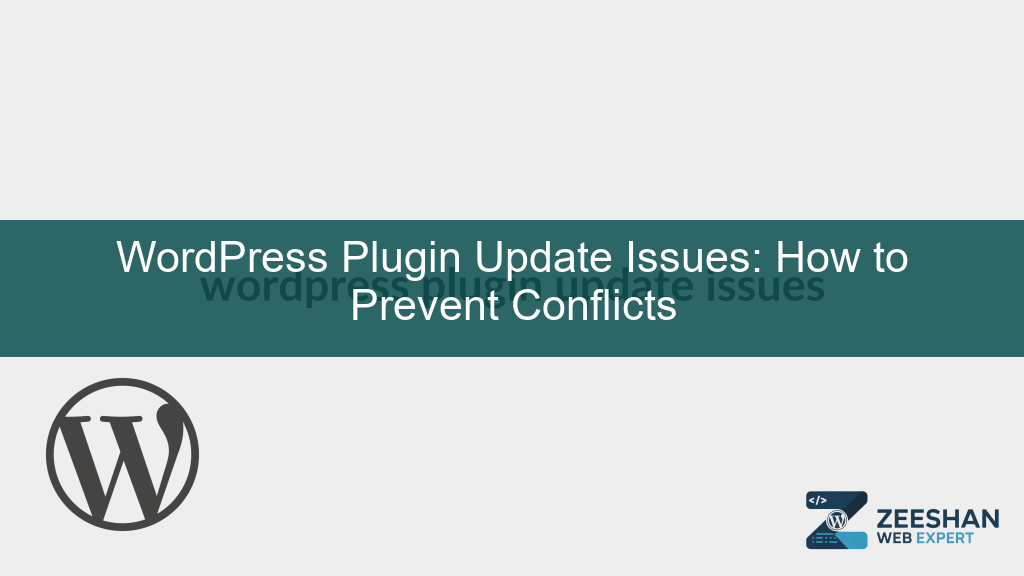 wordpress plugin update issues - A developer troubleshooting a WordPress dashboard with plugin conflict errors on a laptop screen.