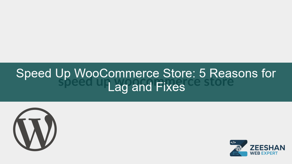 speed up woocommerce store - a high-speed speedometer overlaying a clean WordPress e-commerce dashboard