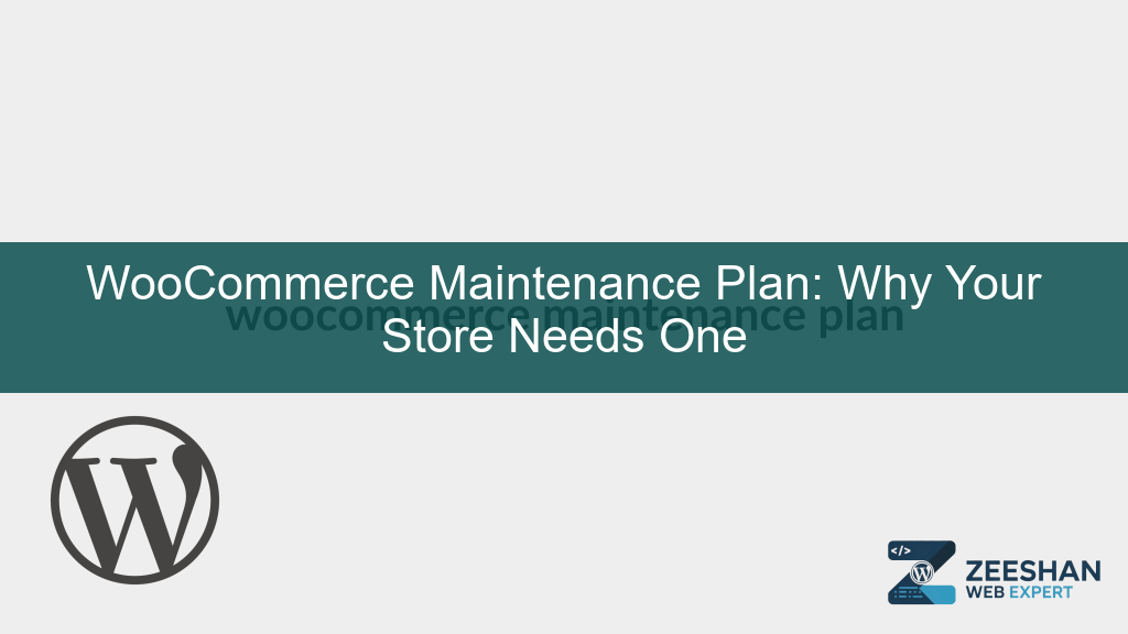 woocommerce maintenance plan - A professional developer monitoring a WooCommerce store dashboard for security and updates.