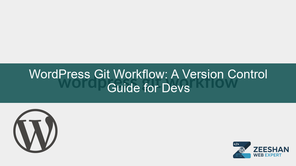 wordpress git workflow - A developer using Git commands on a laptop to manage a WordPress website repository.