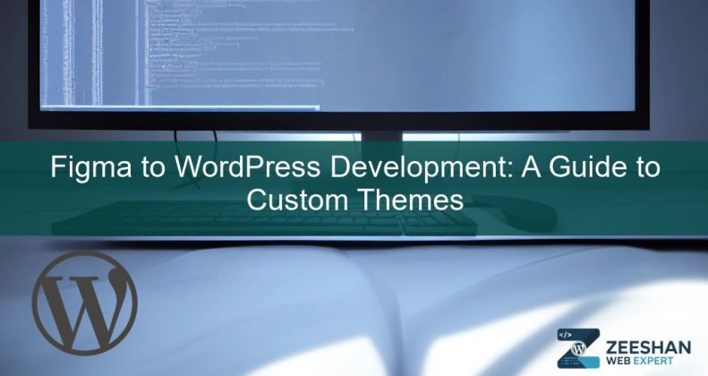 figma to wordpress development - A developer comparing a Figma prototype with a live WordPress website on dual monitors.