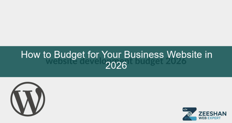 website development budget 2026 - A business owner analyzing a financial spreadsheet next to a laptop showing a modern website mockup.