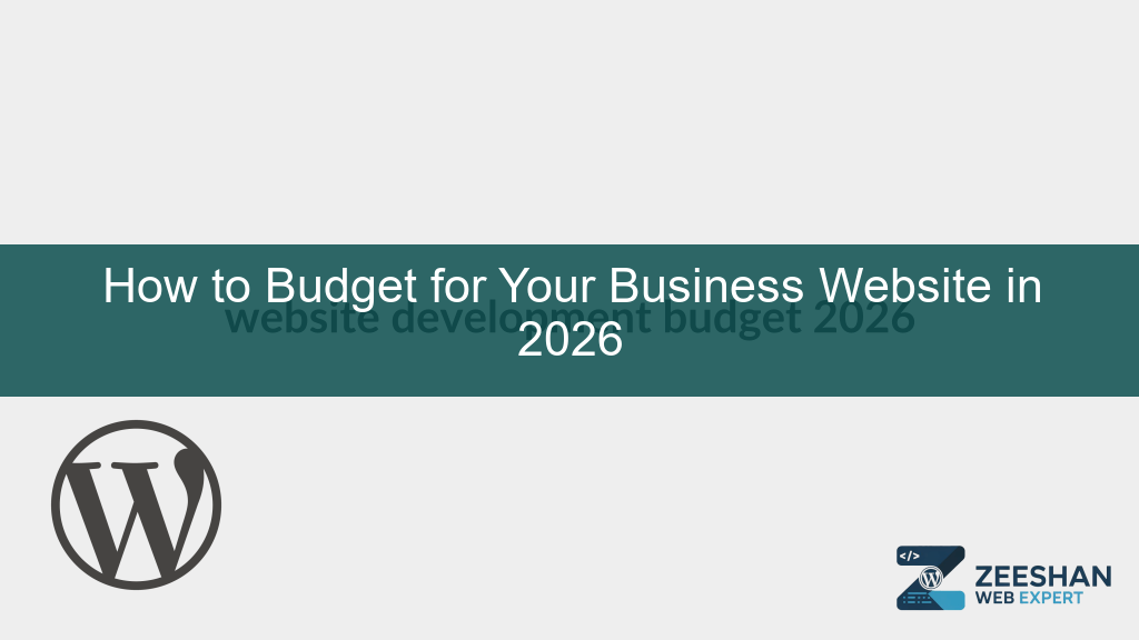 website development budget 2026 - A business owner analyzing a financial spreadsheet next to a laptop showing a modern website mockup.