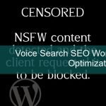 voice search seo wordpress - A professional speaking into a smartphone while managing a WordPress site on a laptop screen.
