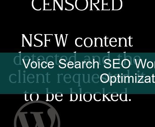 voice search seo wordpress - A professional speaking into a smartphone while managing a WordPress site on a laptop screen.