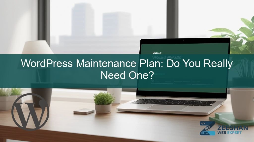 wordpress maintenance plan - A developer monitoring a WordPress dashboard for security updates and performance metrics.