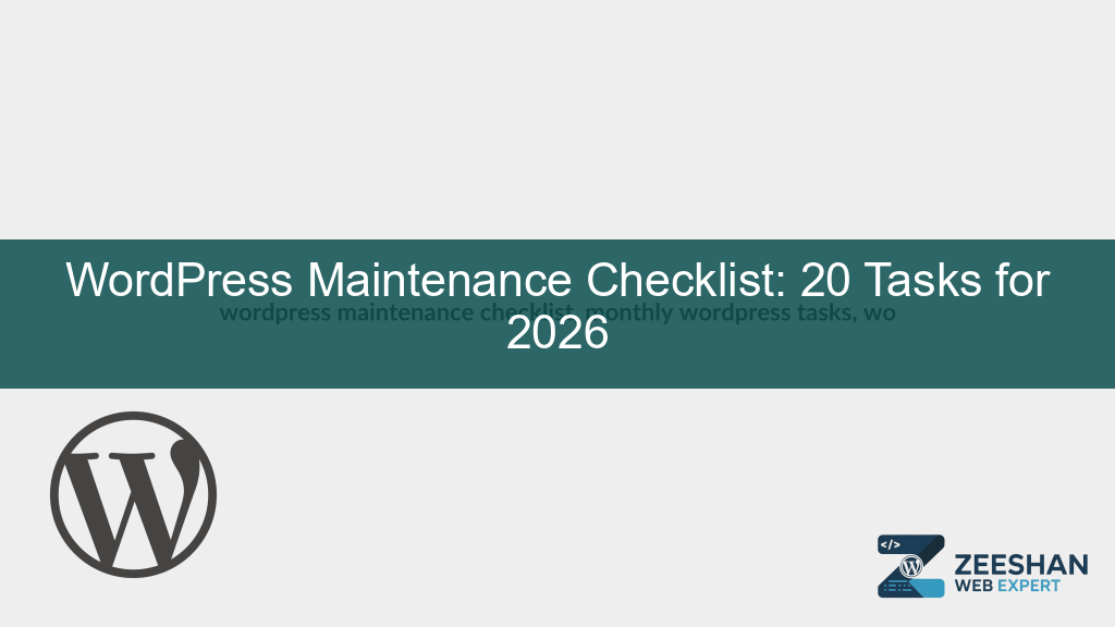 wordpress maintenance checklist — business owner reviewing website health on a tablet