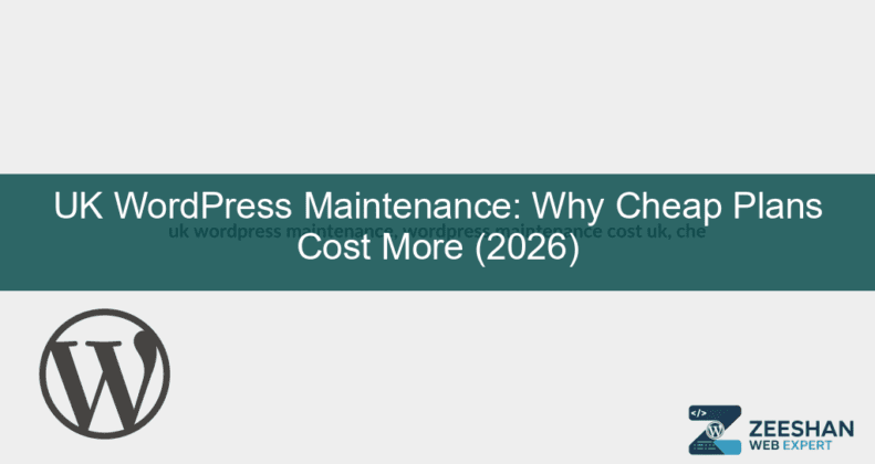 uk wordpress maintenance — professional developer fixing a broken website on a laptop in a London office