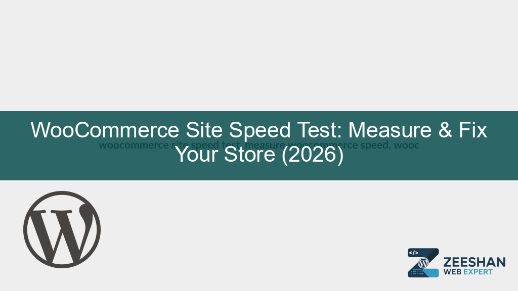 woocommerce site speed test — high speed performance score on a professional laptop screen