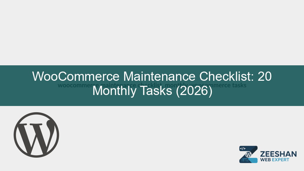 woocommerce maintenance checklist — digital store owner reviewing a website health dashboard on a tablet
