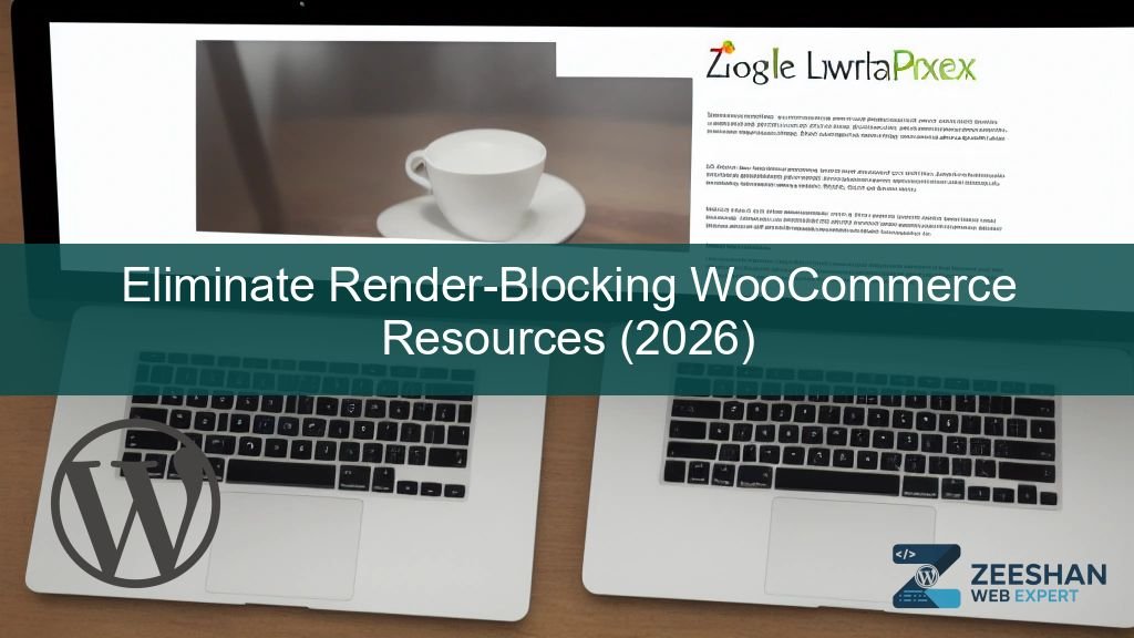 render blocking woocommerce — a business owner looking at a mobile phone showing a slow loading online store with a red speed warning