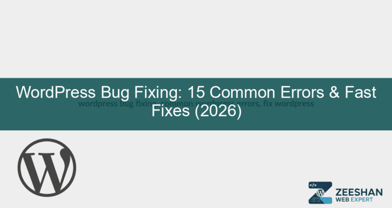 wordpress bug fixing — a professional developer resolving errors on a website dashboard