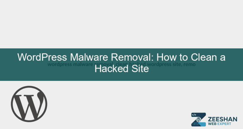 wordpress malware removal — a secure laptop showing a clean wordpress dashboard with a green shield icon