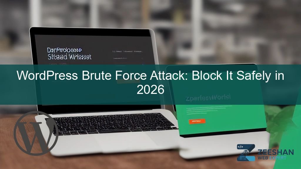 wordpress brute force attack — a secure WordPress login screen with a padlock icon representing website security