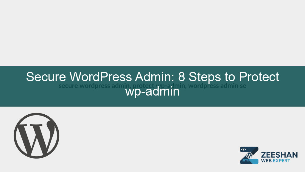 secure wordpress admin — a secure laptop screen showing a protected wordpress login page with a green padlock icon