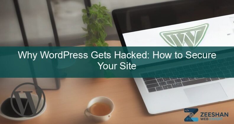 why wordpress gets hacked — a secure laptop showing a clean wordpress dashboard with green security checkmarks
