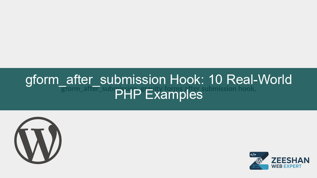 gform_after_submission — a developer customising gravity forms php hook on a laptop in a modern office
