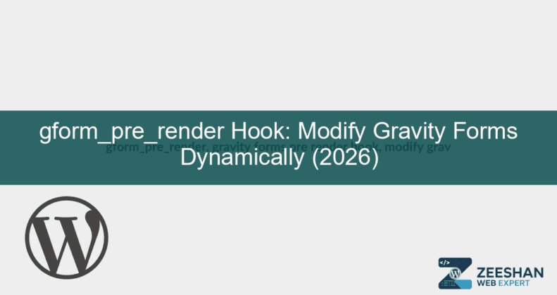 gform_pre_render — a developer customizing gravity forms dynamically on a laptop screen