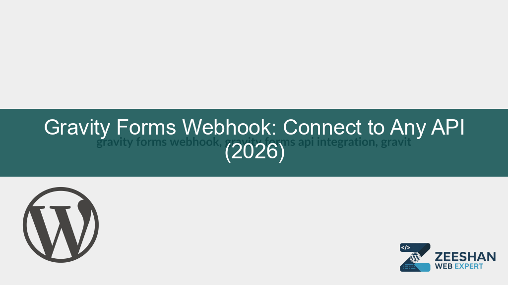 gravity forms webhook — a laptop displaying WordPress dashboard with webhook integration settings active